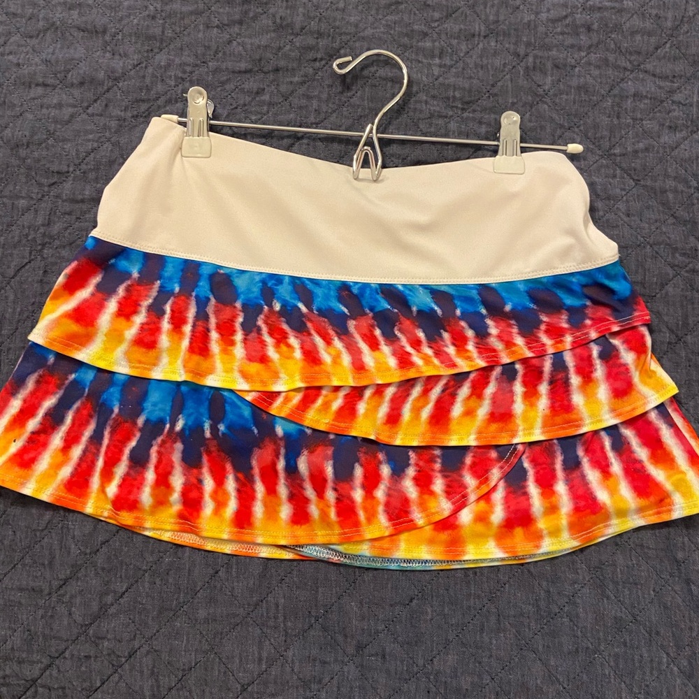 Lucky in Love Tie-dye tennis skirt